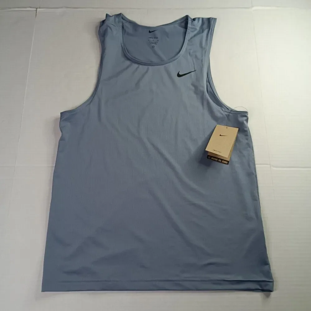 Nike Dri-Fit Ready Fitness‎ Mesh Ashen Slate/Black Tank Top Men's S DV9813-493